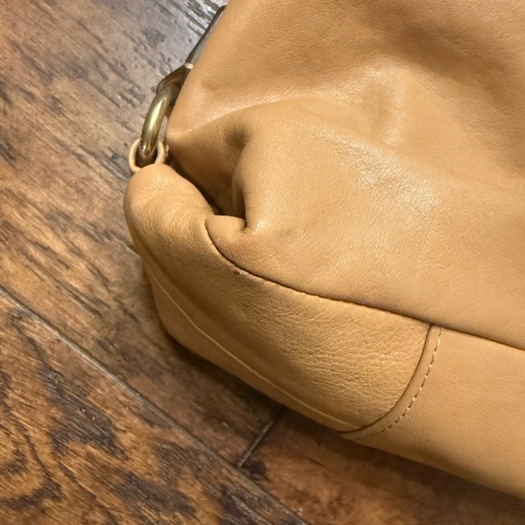 Coach Madison Gathered Leather Satchel | Tan | Gold Hardware | Shoulder Bag - Picture 10 of 13
